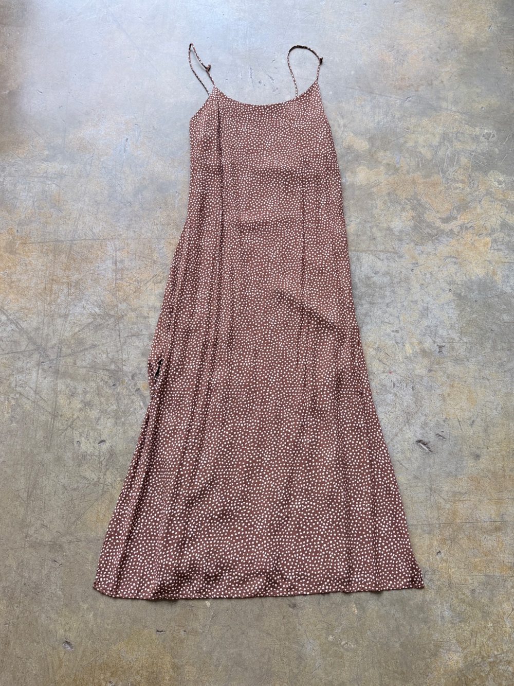 Mango Brown Polka Maxi Dress